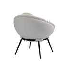 Storied Home Tavolino con Base a Cavalletto in Legno e Marmo Bianco/Noce: Ispirazione Artistica Moderna, Design Minimalista, Facile Montaggio Senza Attrezzi