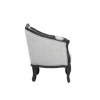 Poltrona d'accento Samael da 37" in lino grigio con finitura marrone scuro - Acme Furniture