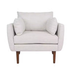 Christopher Knight Home Gould Poltrona da club imbottita con cuscini decorativi Beige/Noce