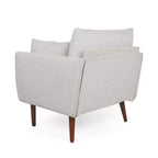 Christopher Knight Home Gould Poltrona da club imbottita con cuscini decorativi Beige/Noce