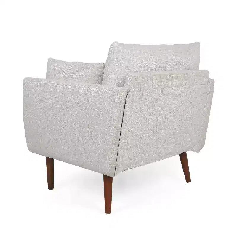 Christopher Knight Home Gould Poltrona da club imbottita con cuscini decorativi Beige/Noce