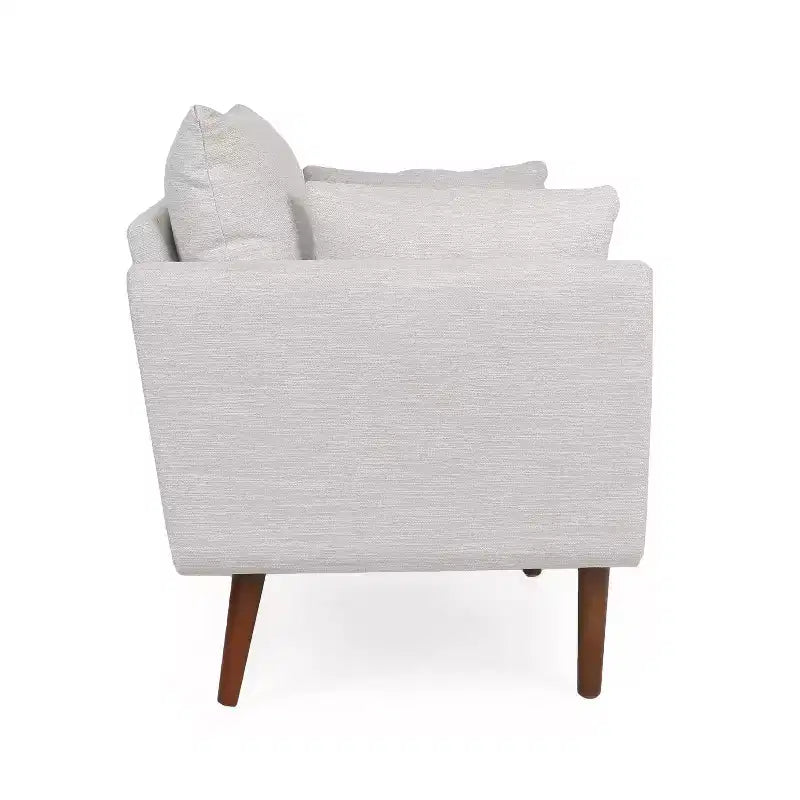 Christopher Knight Home Gould Poltrona da club imbottita con cuscini decorativi Beige/Noce