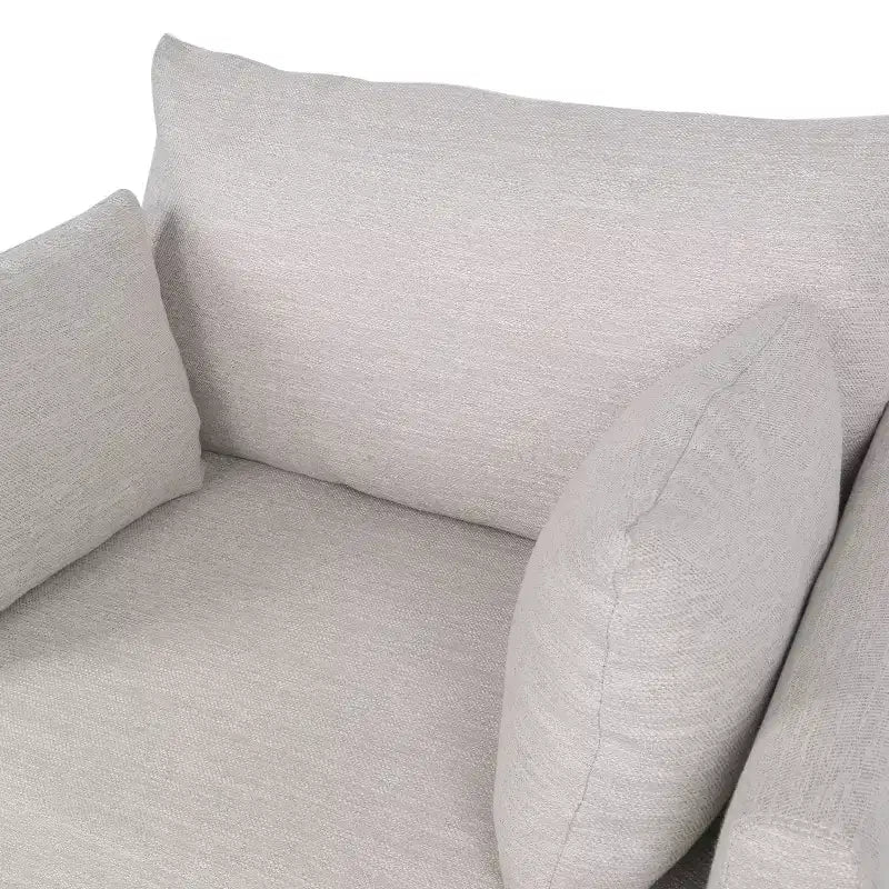 Christopher Knight Home Gould Poltrona da club imbottita con cuscini decorativi Beige/Noce
