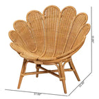 Sedia floreale Bali & Pari Blossom Rattan Accent Miele