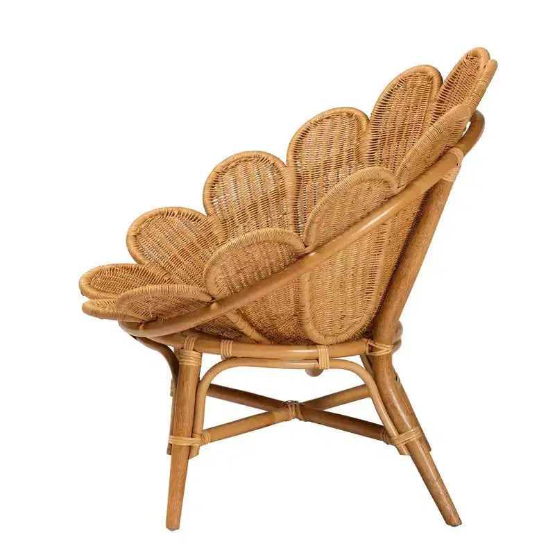 Sedia floreale Bali & Pari Blossom Rattan Accent Miele