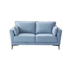 Divano Mesut 68" in pelle fiore azzurra con gambe in metallo e borchie decorative - Acme Furniture
