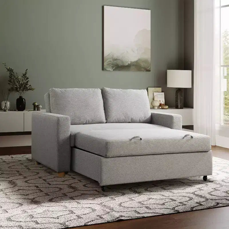 Serta Aurora Divano Letto Grigio ChiaroTessuto