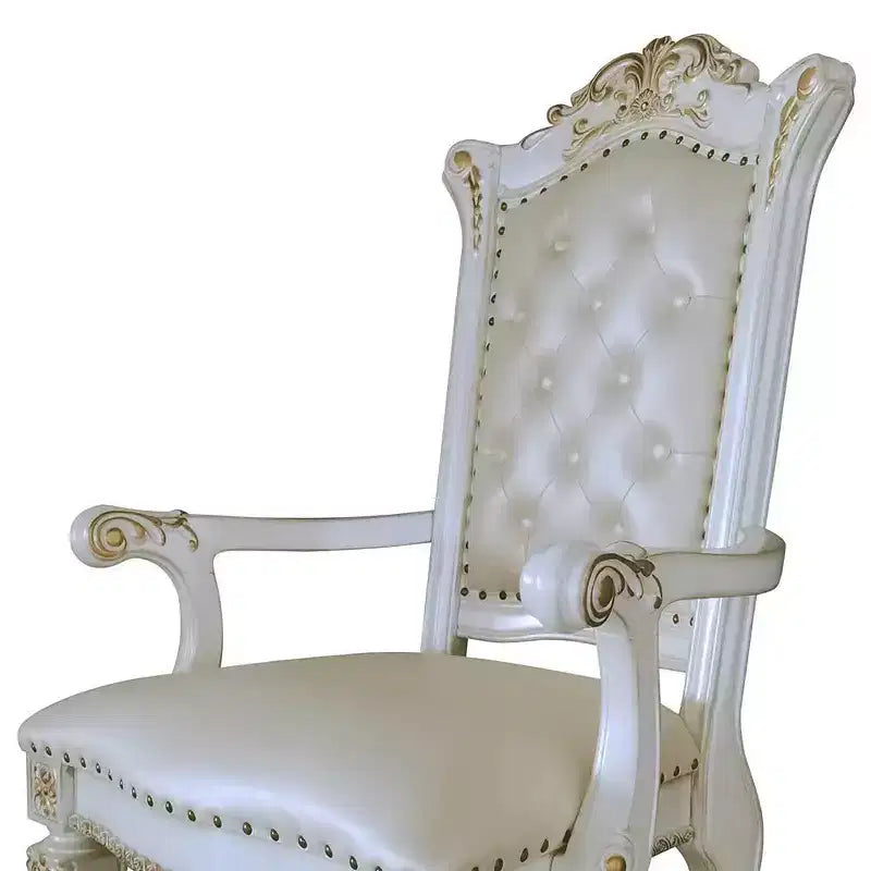 Poltrona d'accento Vendome da 24" in similpelle/finitura perla anticata - Acme Furniture