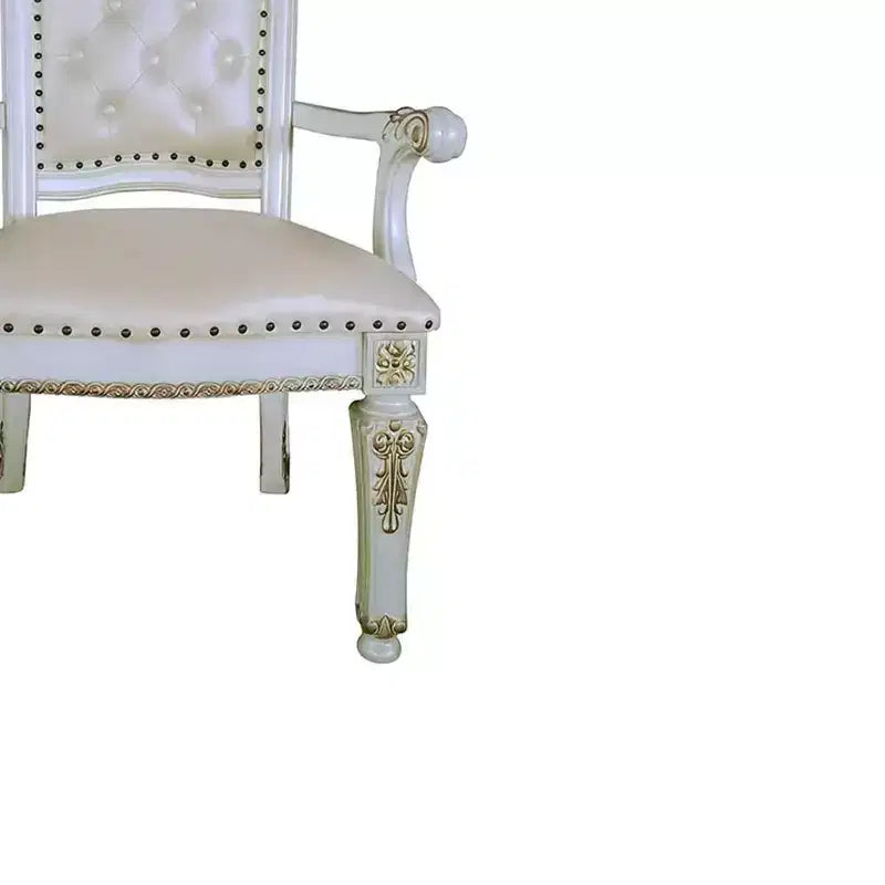 Poltrona d'accento Vendome da 24" in similpelle/finitura perla anticata - Acme Furniture