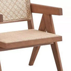 Poltrona Velentina da 24" in rattan/finitura naturale - Acme Furniture: Rivestimento in pelle, capitonné, struttura in composito di legno