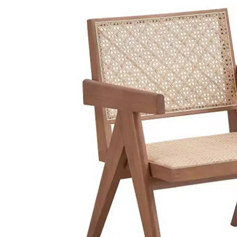 Poltrona Velentina da 24" in rattan/finitura naturale - Acme Furniture: Rivestimento in pelle, capitonné, struttura in composito di legno