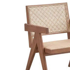 Poltrona Velentina da 24" in rattan/finitura naturale - Acme Furniture: Rivestimento in pelle, capitonné, struttura in composito di legno