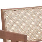 Poltrona Velentina da 24" in rattan/finitura naturale - Acme Furniture: Rivestimento in pelle, capitonné, struttura in composito di legno