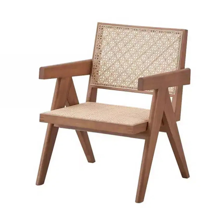 Poltrona Velentina da 24" in rattan/finitura naturale - Acme Furniture: Rivestimento in pelle, capitonné, struttura in composito di legno