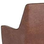 Poltrona accent Warnock Marrone Saddle distressed - WyndenHall: Ecopelle, gambe in legno di gomma