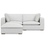 Divano a 2 posti WyndenHall Marlee e pouf, grigio nuvola