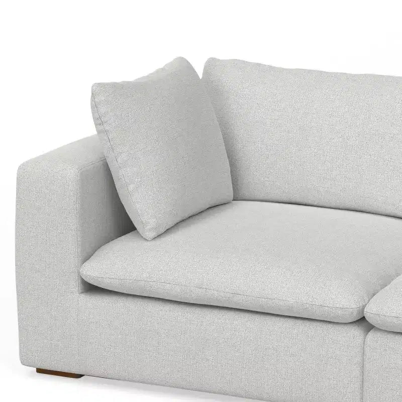 Divano a 2 posti WyndenHall Marlee e pouf, grigio nuvola
