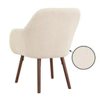 Breighton Home Poltrona a pozzetto Charlotte Wingback accentata in crema/caffè