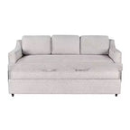 Divano letto estraibile Serta Hans in lino: queen size, divano convertibile con materasso a molle