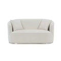 Acme Furniture 64" Odette Sofa Beige Chenille : Classic Loveseat, 2 Pillows, No Assembly Required