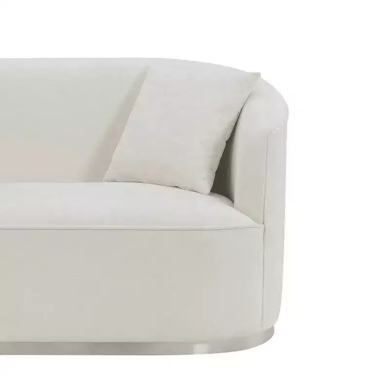 Acme Furniture Divano Odette 64" Ciniglia Beige: Classico Divanetto, 2 Cuscini, Nessun Montaggio Richiesto