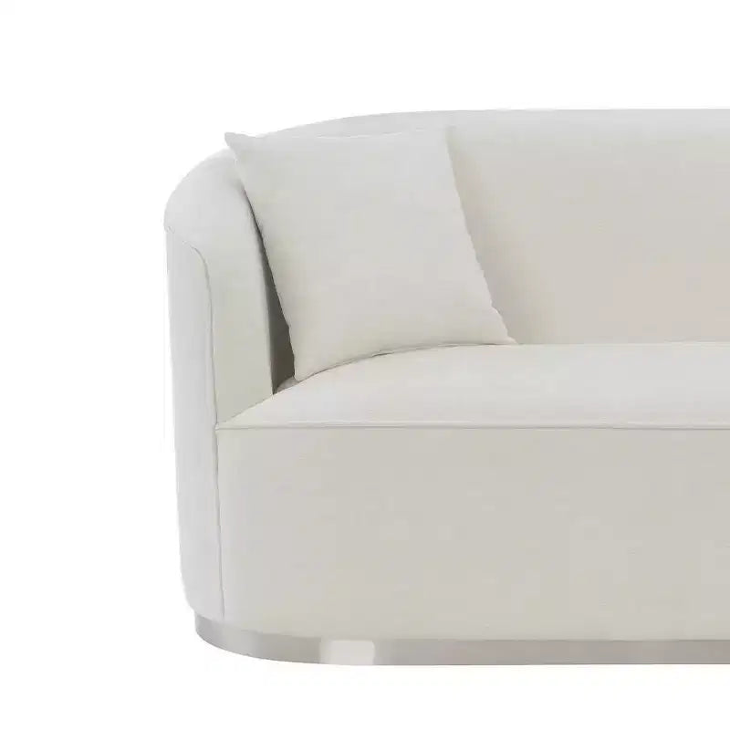 Acme Furniture Divano Odette 64" Ciniglia Beige: Classico Divanetto, 2 Cuscini, Nessun Montaggio Richiesto