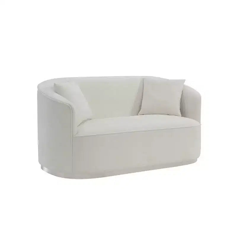 Acme Furniture Divano Odette 64" Ciniglia Beige: Classico Divanetto, 2 Cuscini, Nessun Montaggio Richiesto