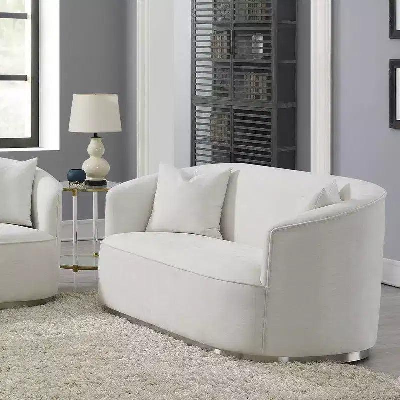 Acme Furniture Divano Odette 64" Ciniglia Beige: Classico Divanetto, 2 Cuscini, Nessun Montaggio Richiesto
