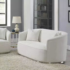 Acme Furniture Divano Odette 64" Ciniglia Beige: Classico Divanetto, 2 Cuscini, Nessun Montaggio Richiesto