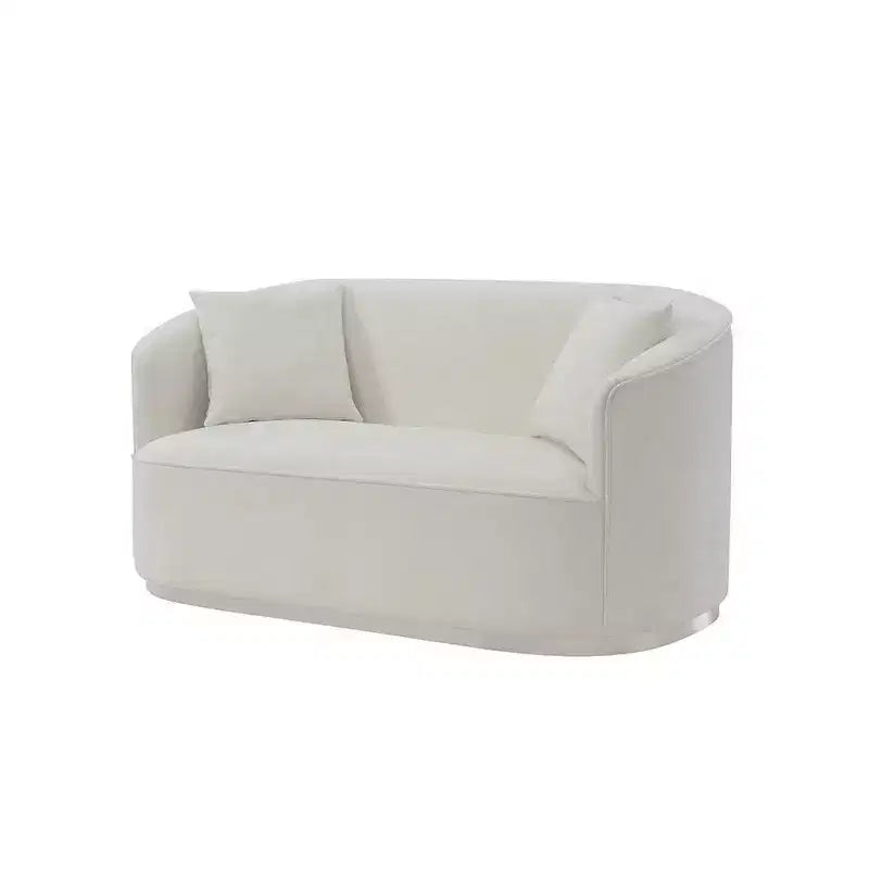 Acme Furniture Divano Odette 64" Ciniglia Beige: Classico Divanetto, 2 Cuscini, Nessun Montaggio Richiesto