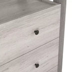 miBasics Cassettiera a 4 cassetti Chickadee Farmhouse Bianco Coastal: Contenitore in MDF, Ferramenta Antiribaltamento