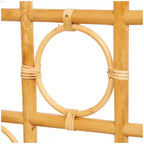 Olivia & May Divisorio a 3 Pannelli in Rattan Intrecciato a Mano con Cornice Aperta Marrone: Stile Costiero Nautico da Spiaggia, Nessun Assemblaggio Richiesto
