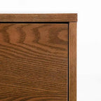 HOMES: Inside + Out Riverstone Comodino Moderno Mid-Century con 2 Cassetti Noce