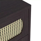 Cassettiera Summertree Transizionale in Rattan Sintetico Intrecciato a 4 Cassetti Espresso - miBasics: Stile Bohémien, Atmosfera da Resort, Design Salvaspazio