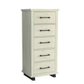 Festivo 2pc Contemporary 9 Drawer Dresser and 24 inch 5 Drawer Chest Set Saw Cut Off-White: Meets ASTM Safety, Bedroom Storage