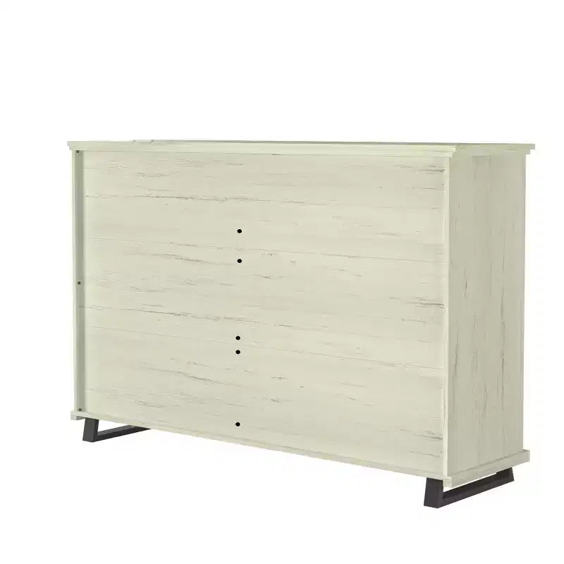 Festivo 2pz Cassettiera Contemporanea a 9 Cassetti e Comò a 5 Cassetti da 24 pollici Colore Bianco Sporco Effetto Taglio Sega: Conforme alle Norme di Sicurezza ASTM, Contenitore per Camera da Letto