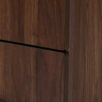 Comodino in legno a 2 cassetti Graceland noce marrone/oro - Baxton Studio