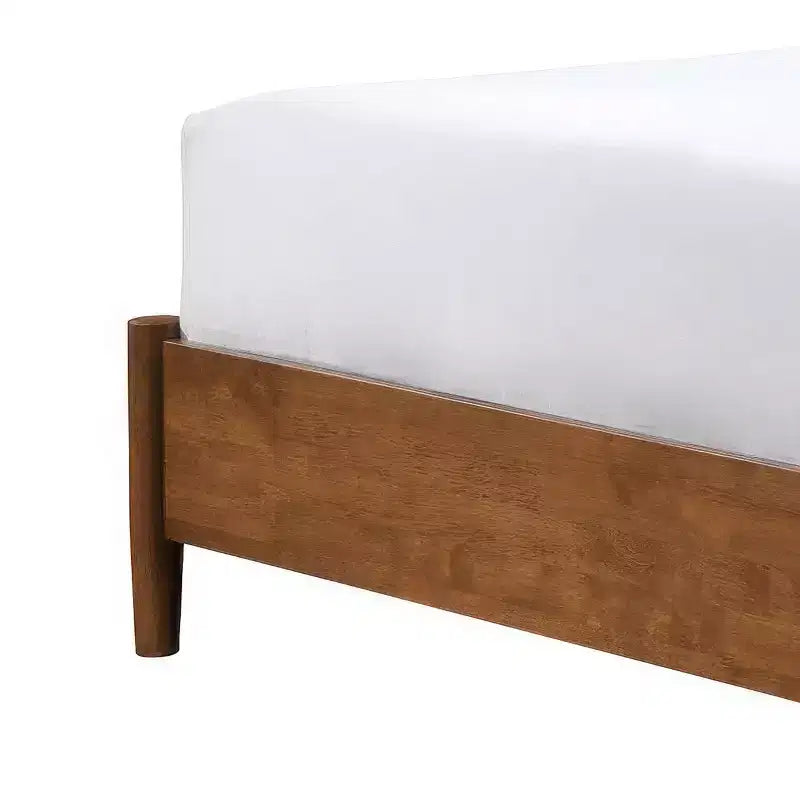 HOMES: Inside + Out Set Camera da Letto Matrimoniale 3 Pezzi Mid-Century Modern Riverstone con 2 Comodini Noce
