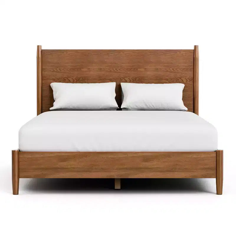 HOMES: Inside + Out Set Camera da Letto Matrimoniale 3 Pezzi Mid-Century Modern Riverstone con 2 Comodini Noce