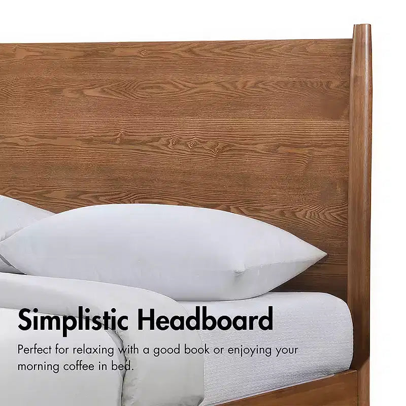 HOMES: Inside + Out Set Camera da Letto Matrimoniale 3 Pezzi Mid-Century Modern Riverstone con 2 Comodini Noce