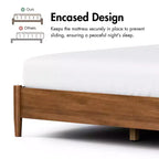 HOMES: Inside + Out Set Camera da Letto Matrimoniale 3 Pezzi Mid-Century Modern Riverstone con 2 Comodini Noce