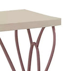 Priya Ii Comodini 22" Bianco/Viola Chiaro - Acme Furniture: Telaio in metallo, Superficie in legno, Conforme agli standard di sicurezza ASTM