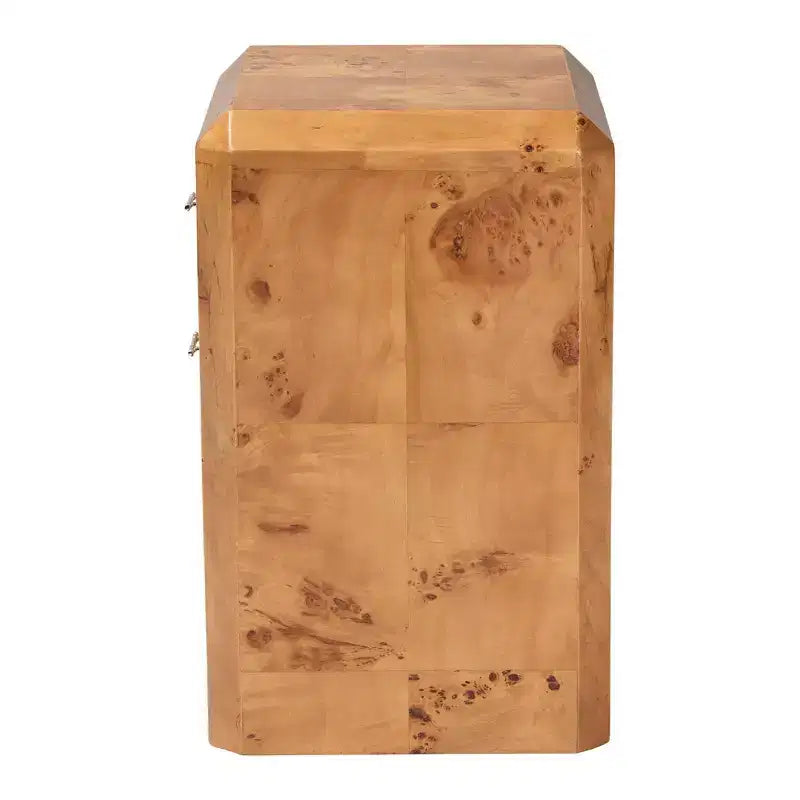 Bali & Pari Comodino in Legno Nebu Mappa Burl