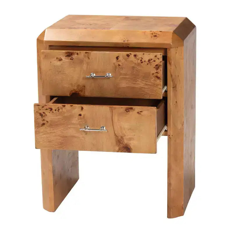 Bali & Pari Comodino in Legno Nebu Mappa Burl