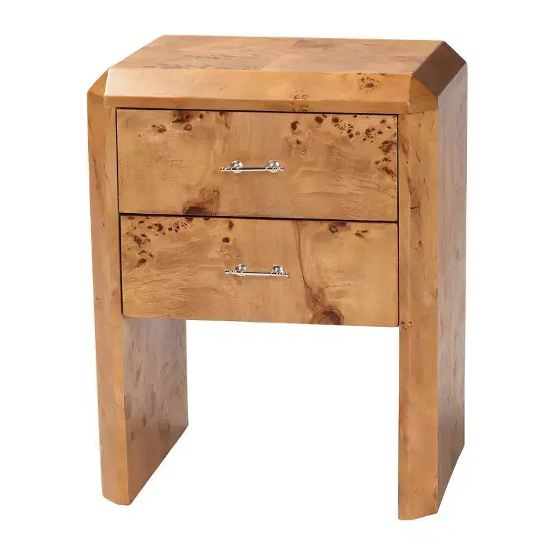 Bali & Pari Comodino in Legno Nebu Mappa Burl