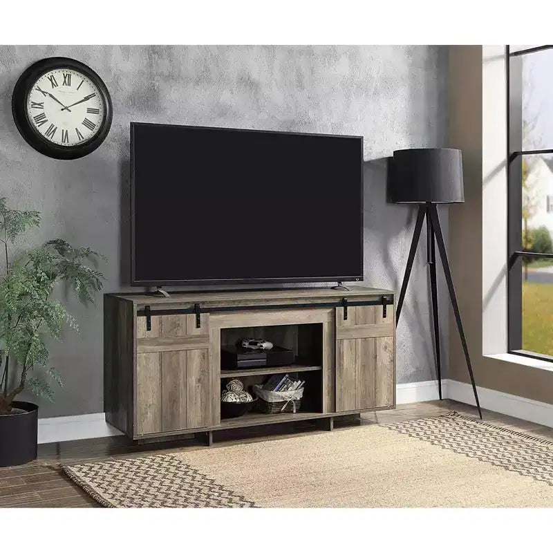 Acme Furniture Mobile TV Bellarosa da 60" per TV fino a 60" con Finitura Grigio Lavato