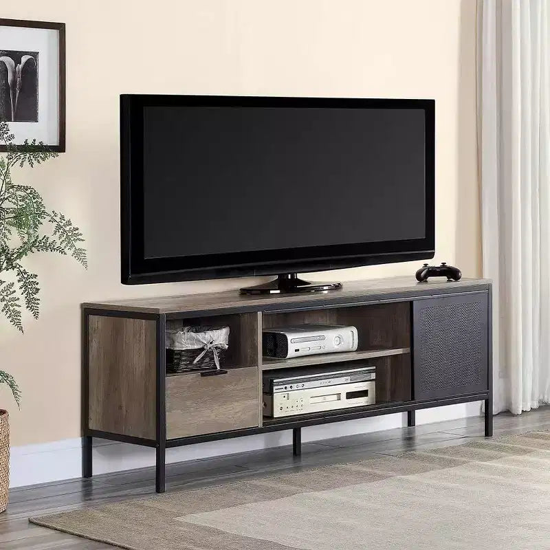 Mobile TV Acme Furniture Nantan per televisori fino a 50" Quercia Rustica/Finitura Nera