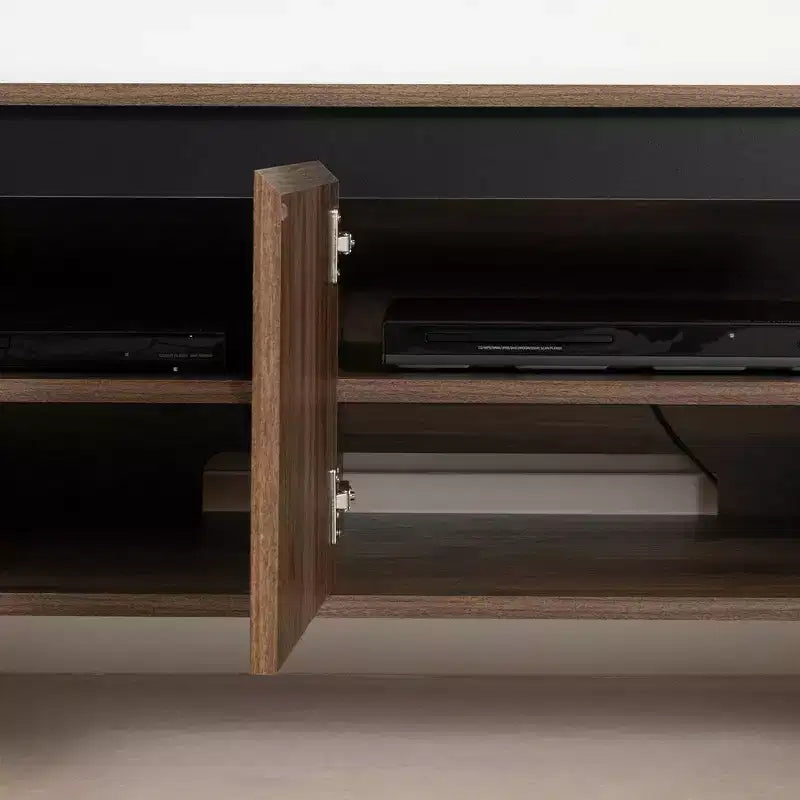 Mobile TV South Shore Flam per TV fino a 60", Noce Naturale: Console Multimediale in Truciolato Laminato