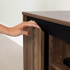 Mobile TV South Shore Flam per TV fino a 60", Noce Naturale: Console Multimediale in Truciolato Laminato