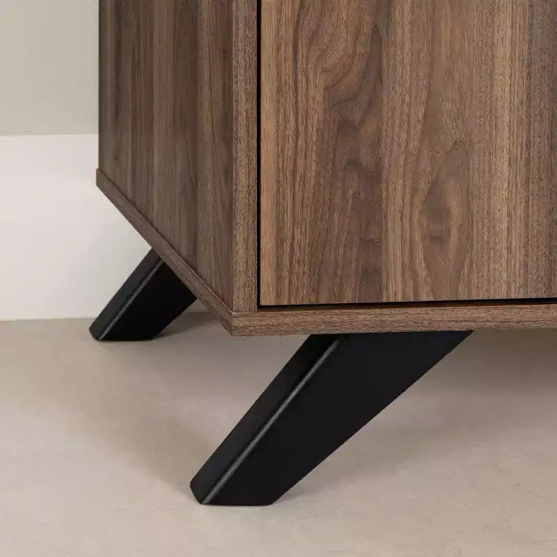 Mobile TV South Shore Flam per TV fino a 60", Noce Naturale: Console Multimediale in Truciolato Laminato